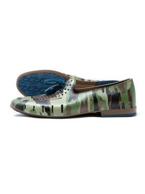 Floaters Mens Executive Tassel Green Camo Slip-On Water Shoes Size 11 NEW